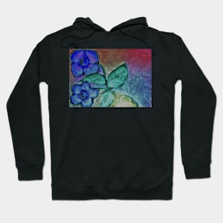 METALLIC FLORAL DESIGN GLITTER PEARL SHIMMER PICTURE Hoodie